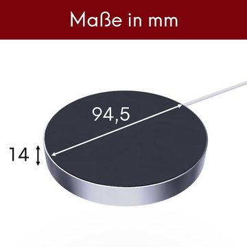 kalb QI Unterbau und Einbau Ladegerät grau Ladedistanz 3 - 18 mm Wireless Induktions-Ladegerät