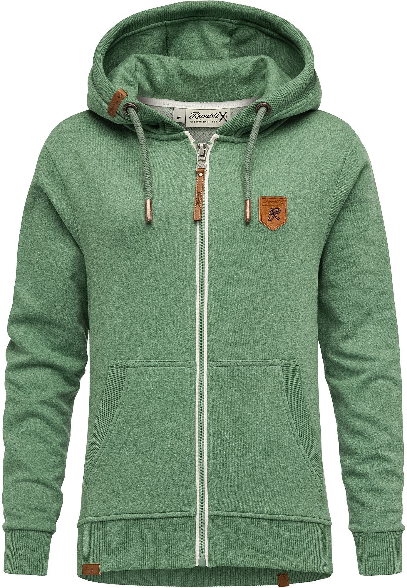 REPUBLIX Kapuzenpullover RORY Damen Hoodie Sweatshirt Pullover Zipper Jacke günstig online kaufen