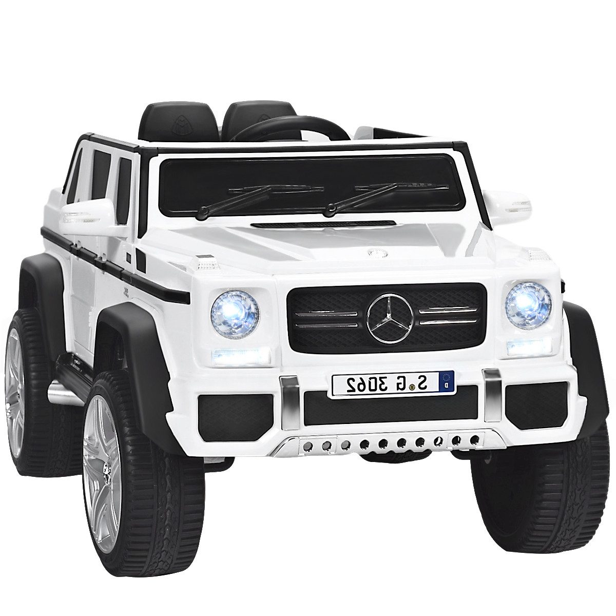 KOMFOTTEU Elektro-Kinderauto Mercedes-Benz, 2,5-5,5km/h, USB, MP3, LED-Lich günstig online kaufen