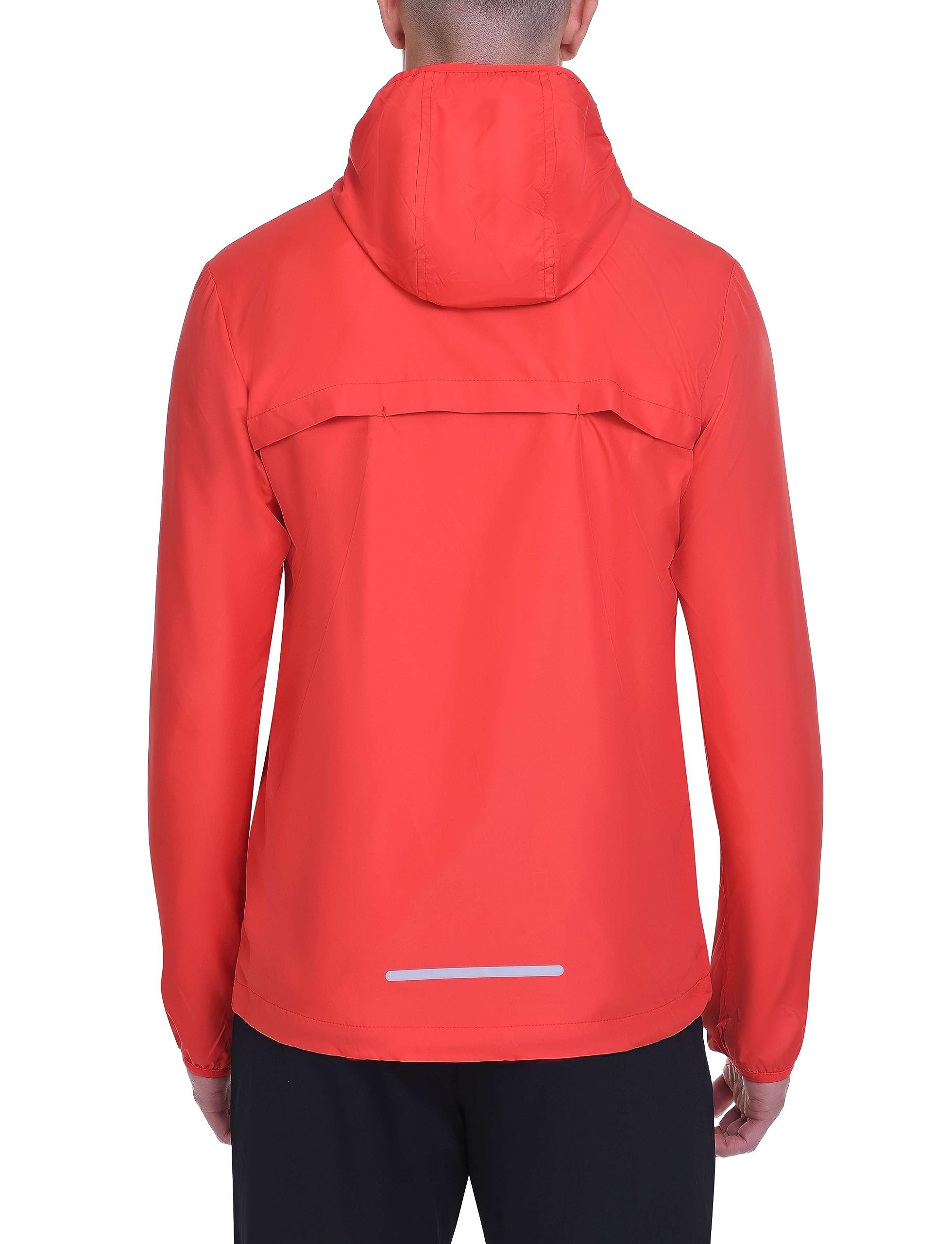 TCA Regenjacke TCA Herren Laufjacke, atmungsaktiv, reflektierend - Rot, M ( günstig online kaufen