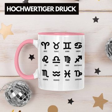 Trendation Tasse Trendation - Zodiac Signs Tasse Geschenk Sternzeichen Aries Taurus Gemini Leo Libra Virgo Geschenkidee Tierkreiszeichen