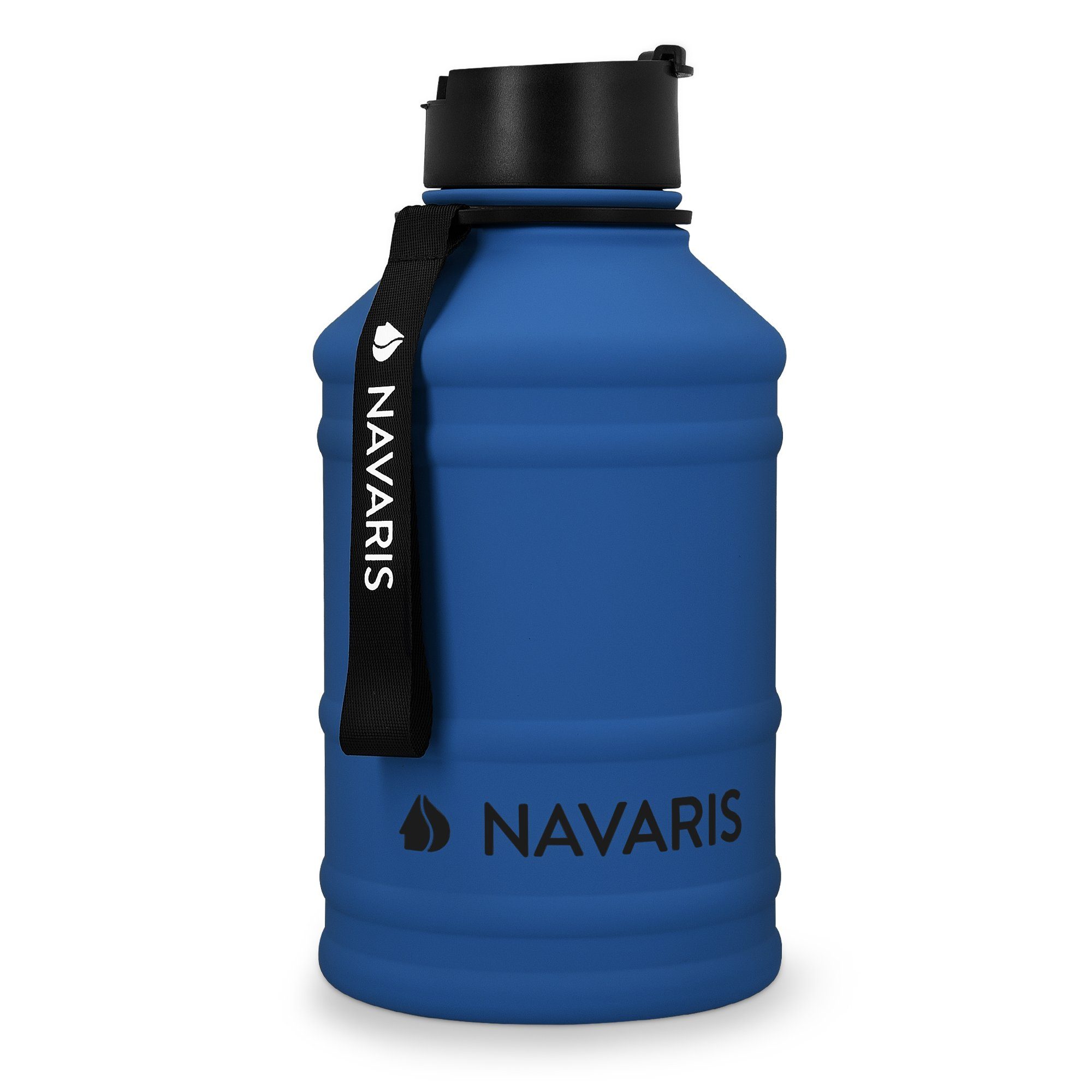 Navaris Trinkflasche 2,2l XXL Gym Bottle - Sport Flasche Wasserflasche Water Jug Blau