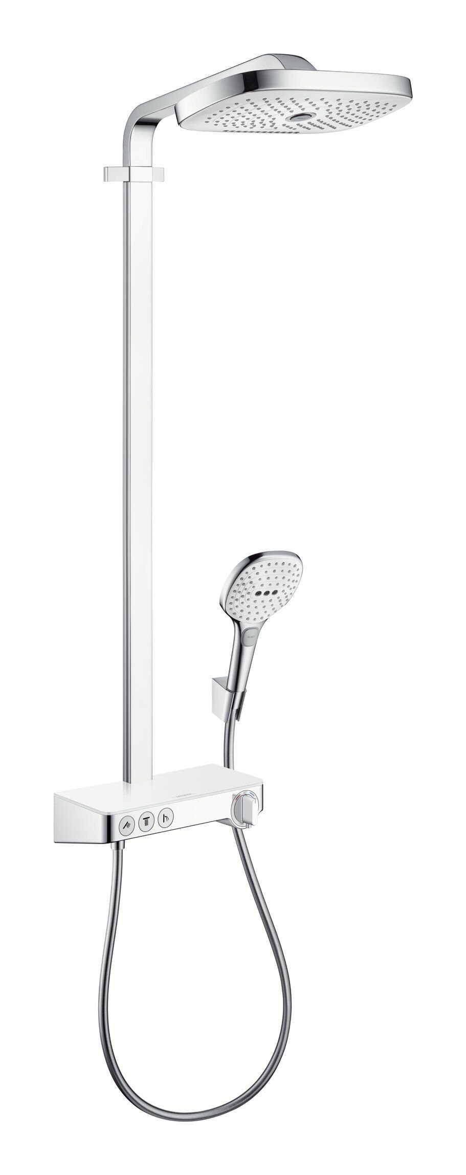 hansgrohe Duschsystem Raindance Select E Showerpipe, Höhe 110 cm, 300 3jet mit ShowerTablet Select 300