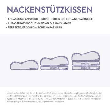 Nackenstützkissen S800, Schlafstil, Füllung: Visco, Hergestellt in Deutschland, allergikerfreundlich