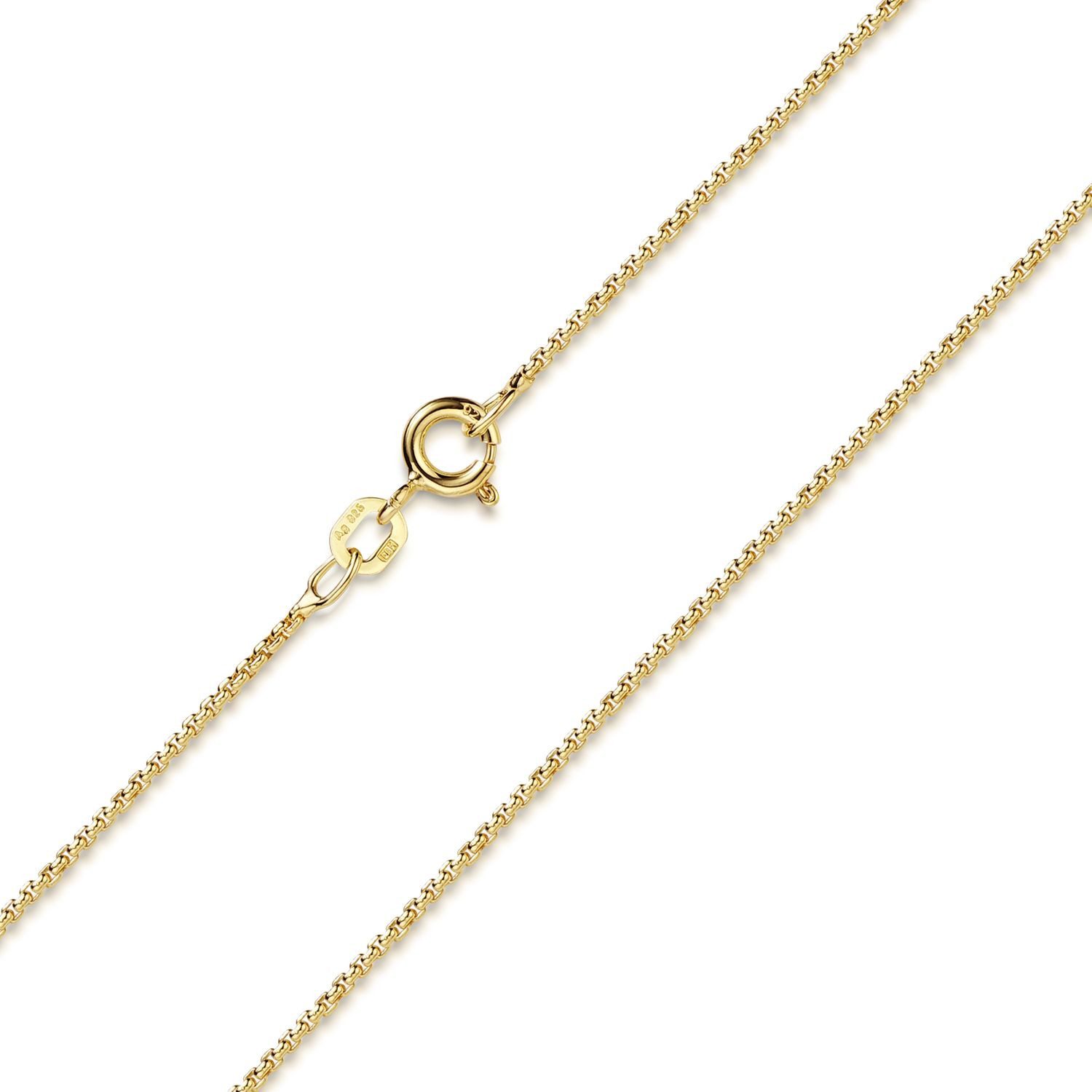 Materia Goldkette Damen Mädchen Gelbgold Venezianerkette 1,2mm K100, Sterlingsilber, vergoldet. € 43,95