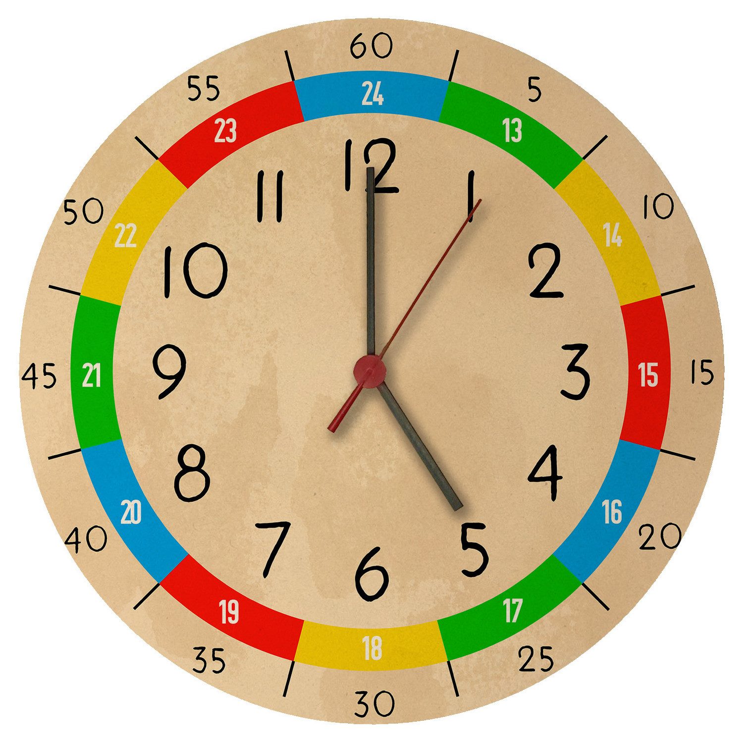 speecheese Wanduhr Lernuhr für Kinder Wanduhr aus MDF günstig online kaufen