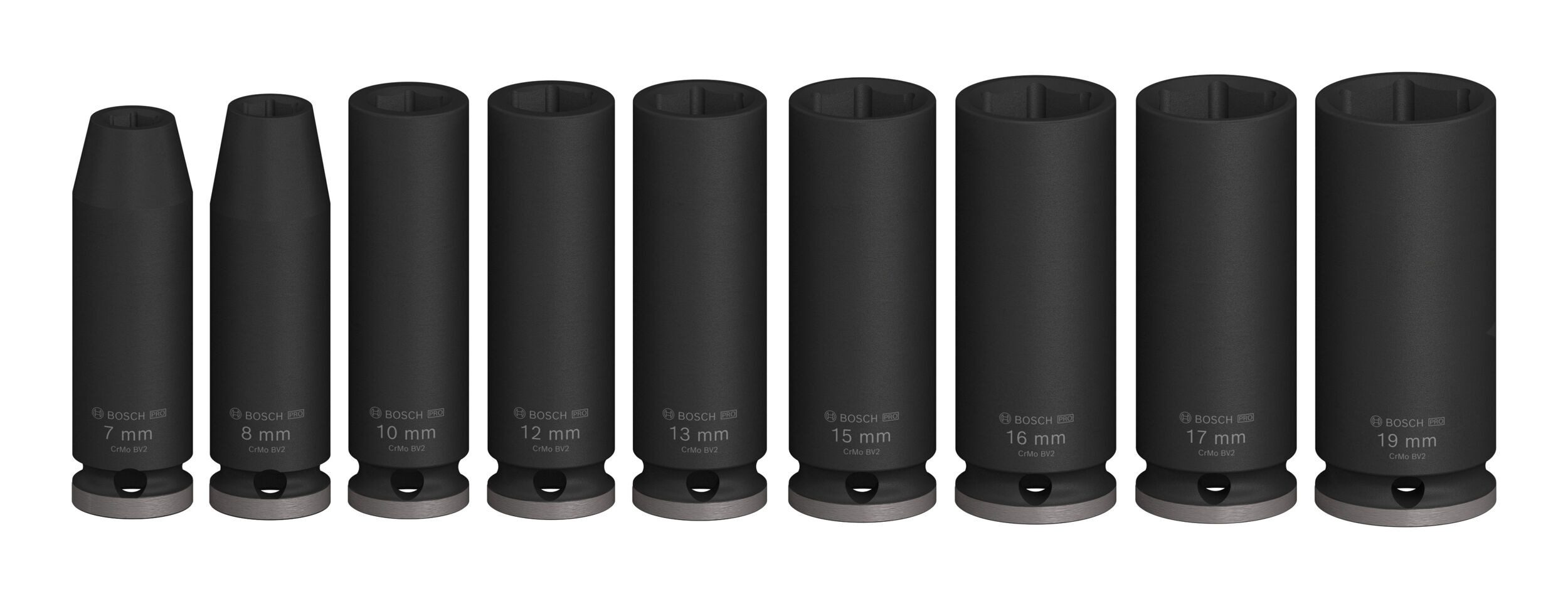 Thumbnail - BOSCH Stecknuss Pro Impact Socket, 9 Teile, Steckschlüsseleinsätze-Set, 3/8", tief, 9­teilig