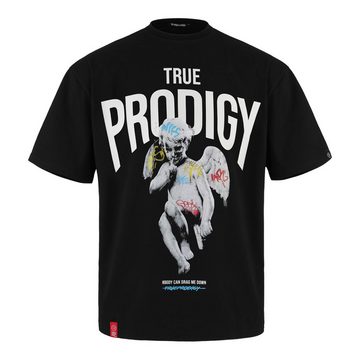 trueprodigy Oversize-Shirt Miles Logoprint Rundhals dicker Stoff