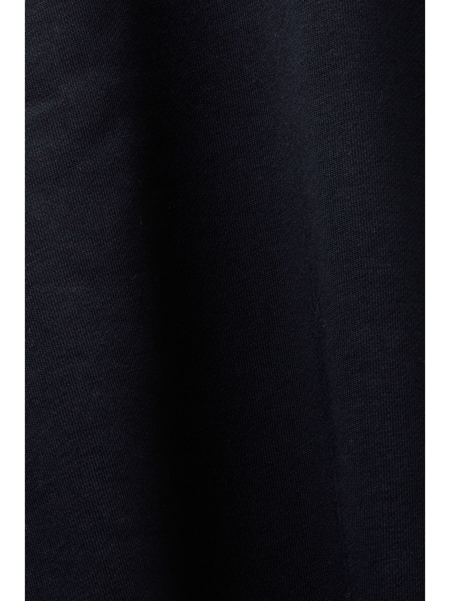 Unisex Logo mit Fleece-Hoodie BLACK (1-tlg) Sweatshirt Esprit