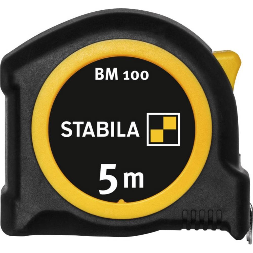 Stabila Maßband Taschenbandmaß BM 100, 5 m, metrische Skala