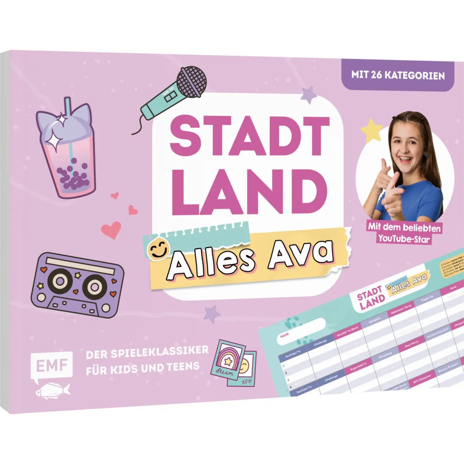 Michael Fischer Spiel Stadt, Land, Alles Ava - Der Spieleklassiker für Kids und Teens