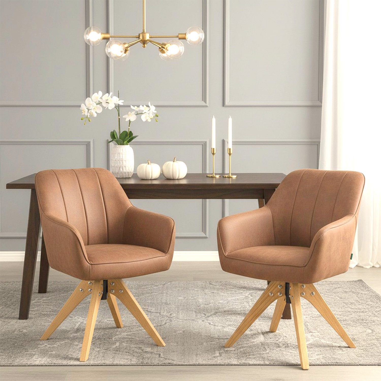 DUBI Möbel Polsterstuhl Mika-Noah 2er-Set, Federkern, günstig online kaufen