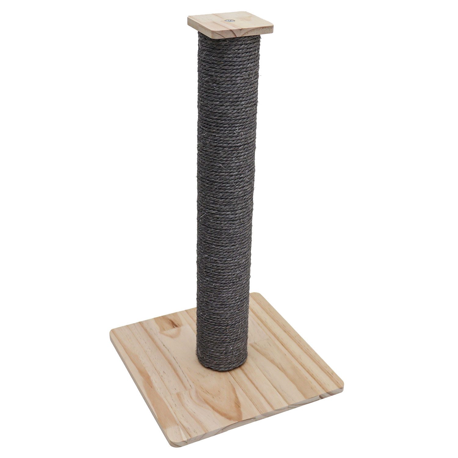 eyepower Kratzbaum Klein - 62 cm Kratzstamm mit Holzplatte Sisal Kratzsäule für Katzen, Katzenkratzbaum mit Massivholz Fußplatte - Sisalstamm Katze Stabil