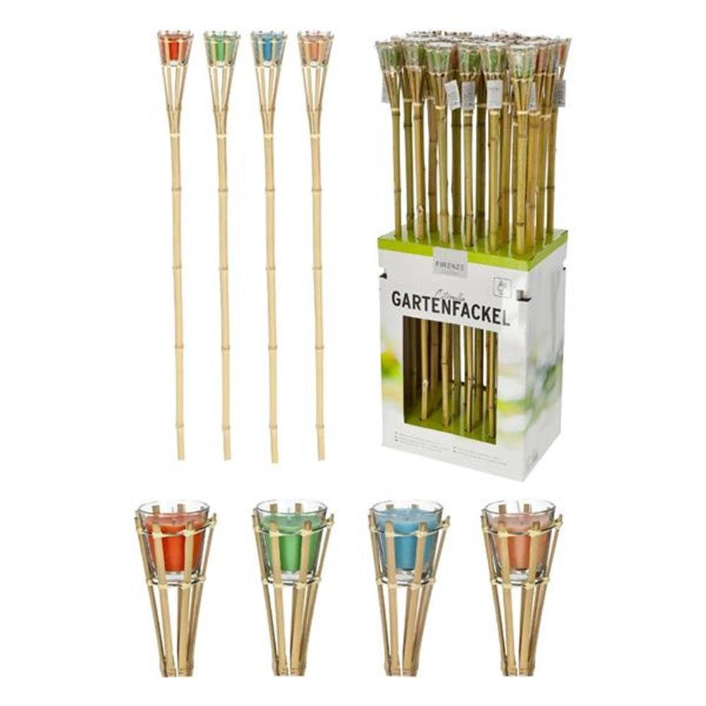 Fackelständer Bambus, Stück Gartenfackel, Farbe Citronella, aus CEPEWA 1 zufällige