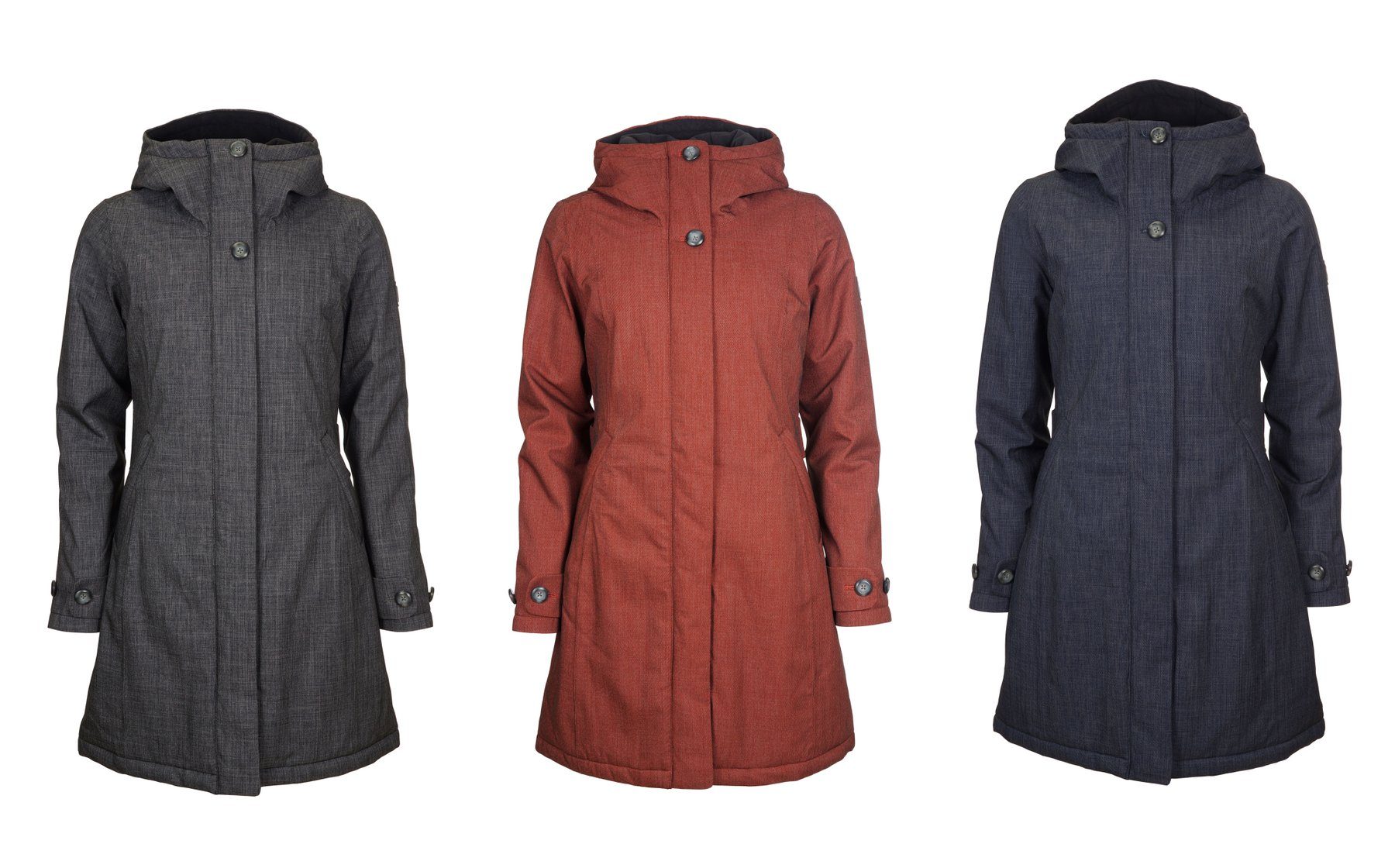 Elkline Winterjacke Grace verstellbare Taillenweite gefütterte Kapuze warm