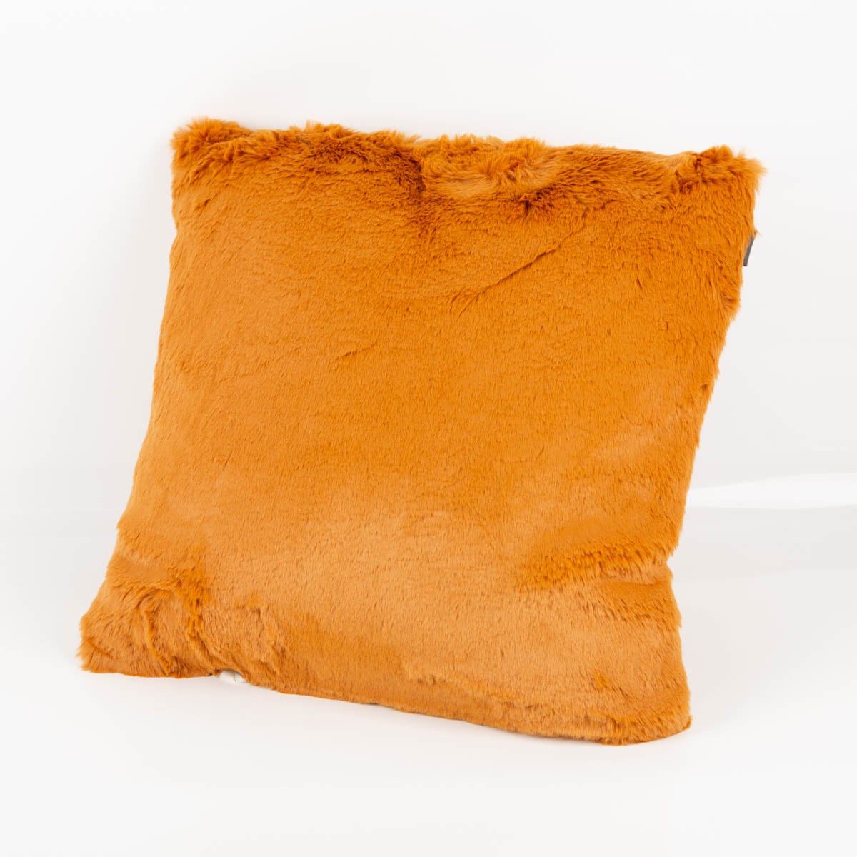 Fellkissen Deko Kuschelkissen Plüsch einfarbig honig 45x45cm