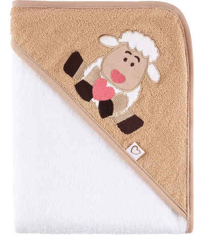 Be Mammy Handtücher Kapuzenhandtuch Babyhandtuch aus Baumwolle 100cm x 100cm BE20-240-BBL, Frottee (1-St)