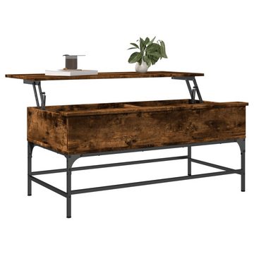 vidaXL Couchtisch Couchtisch Räuchereiche 100x50x45 cm Holzwerkstoff und Metall (1-St)