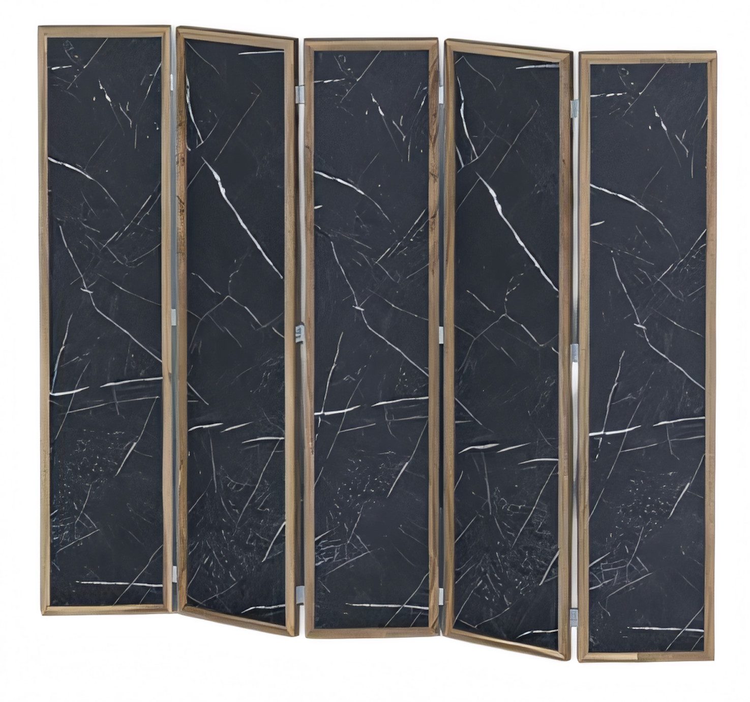 JVmoebel Paravent Moderner schwarzer Raumteiler aus Stoff für stilvolle Raumgestaltung (5 St), Made in Europe