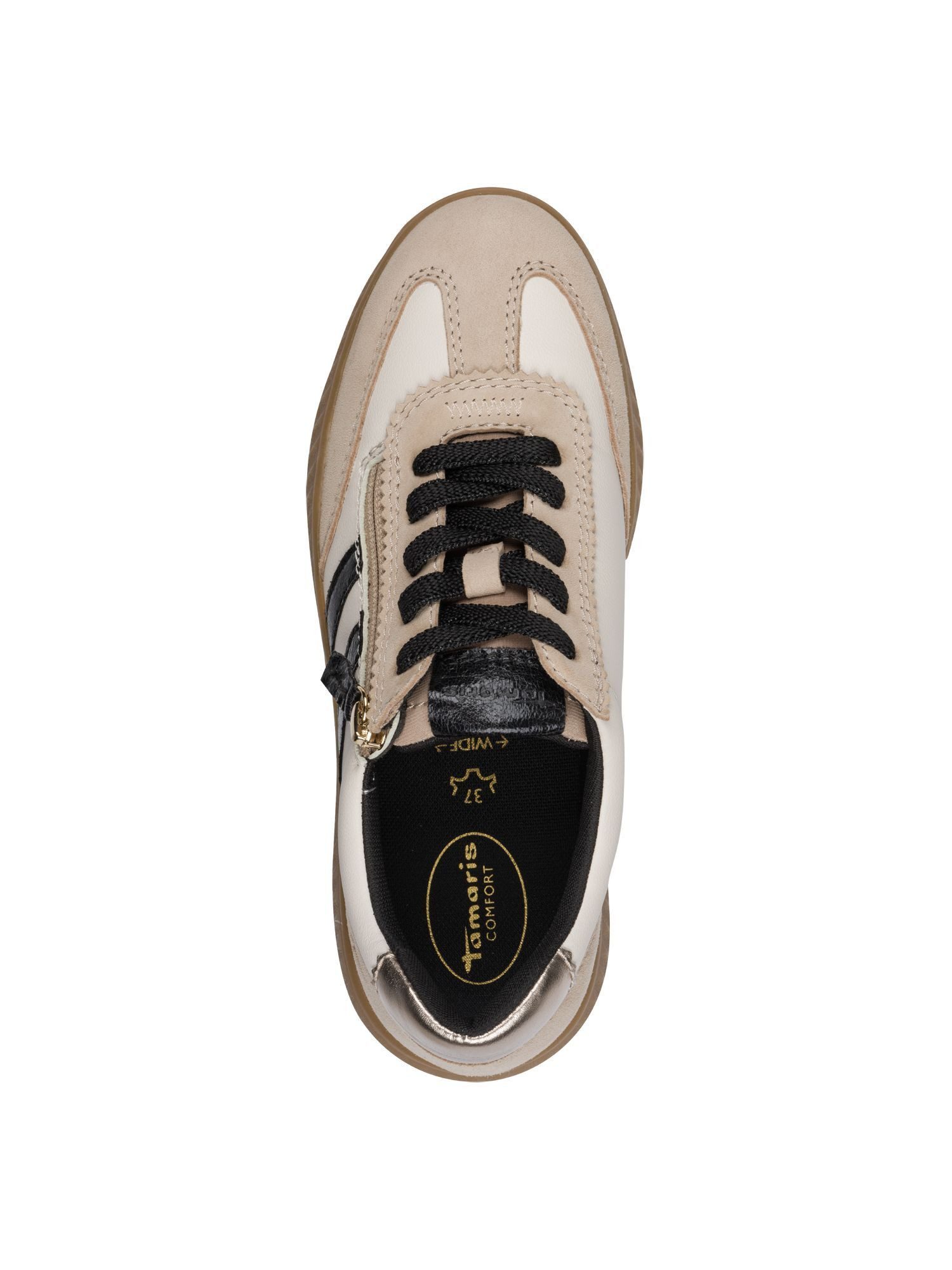 Tamaris WIDE FIT comfortFit, Removable Sock aus Leder Sneaker comfortFit