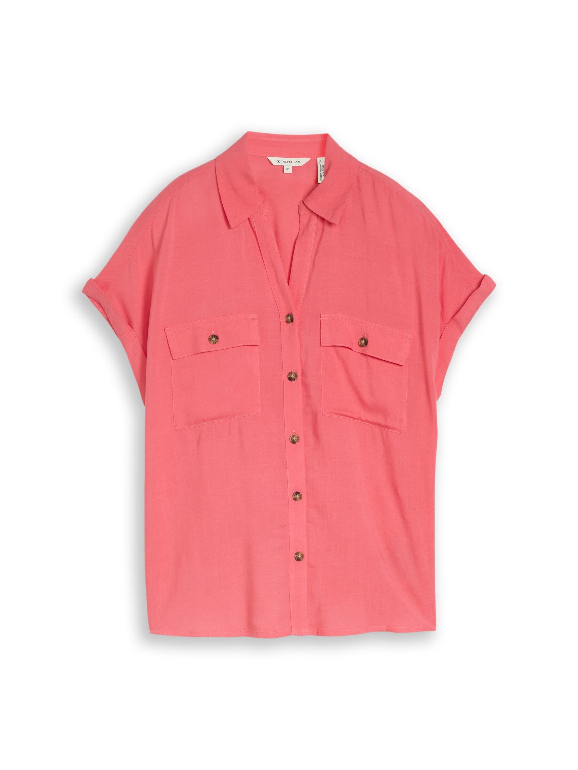 TOM TAILOR Blusenshirt blouse solid with pockets