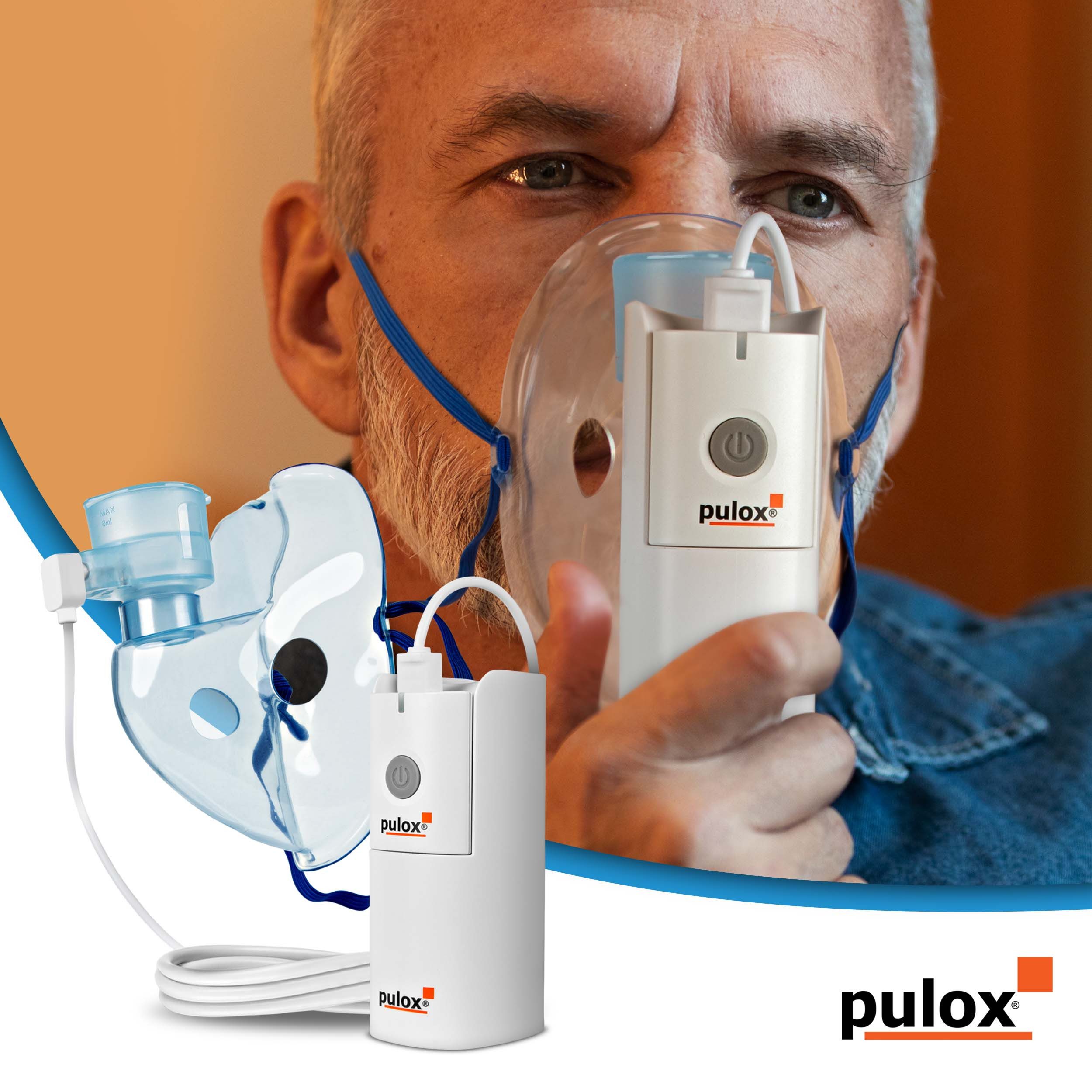 pulox Inhalator IN-200 Vapo - Portabler Nebulizer Vernebler mit Masken