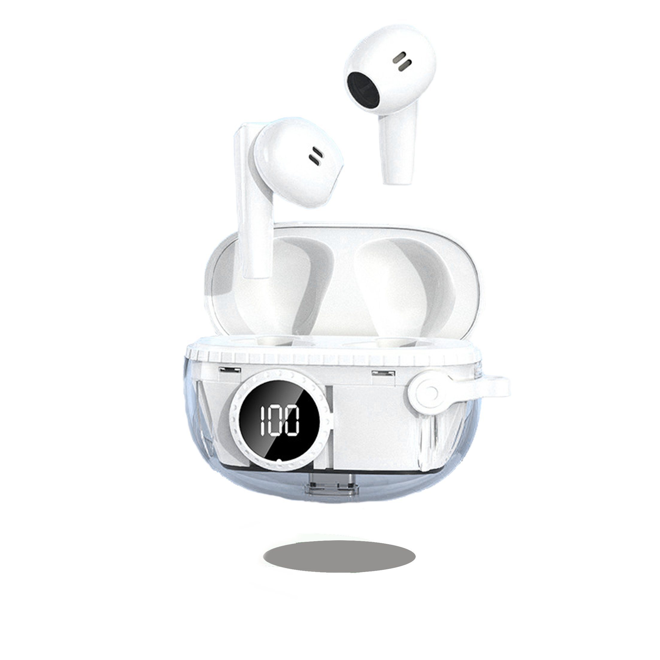 mit Kopfhörer,In-Ear-Bluetooth-Kopfhörer Geräuschunterdrückung,Smart Weiß Diida Funk-Kopfhörer