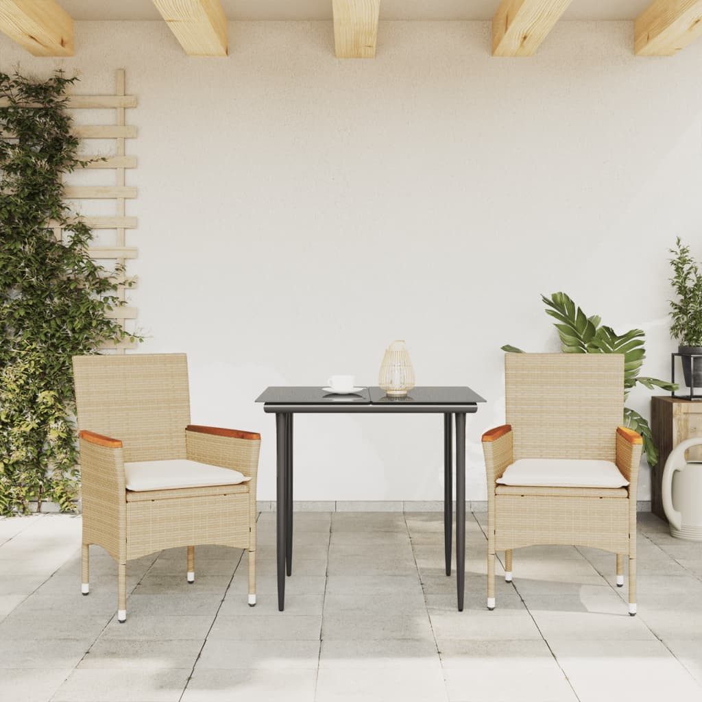 vidaXL Gartenstuhl Gartenstühle mit Kissen 2 günstig online kaufen