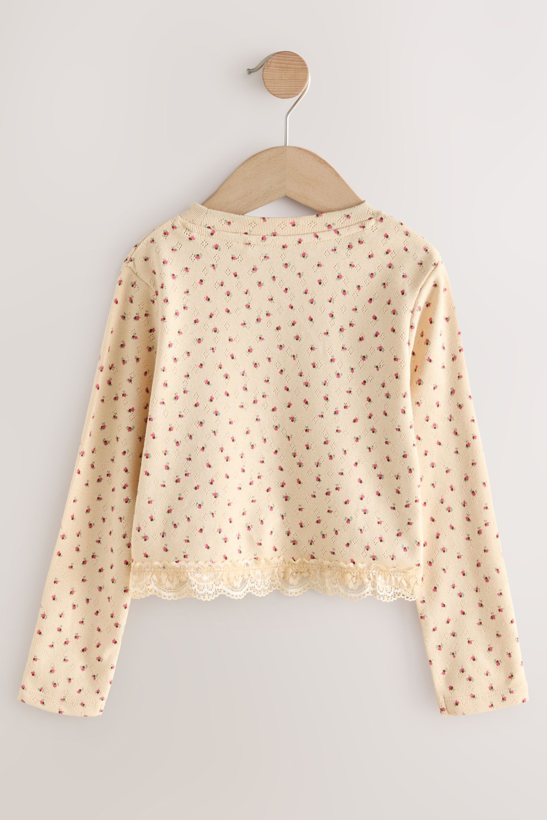 Next Langarmshirt Langarmshirt mit Spitzenbesatz und günstig online kaufen