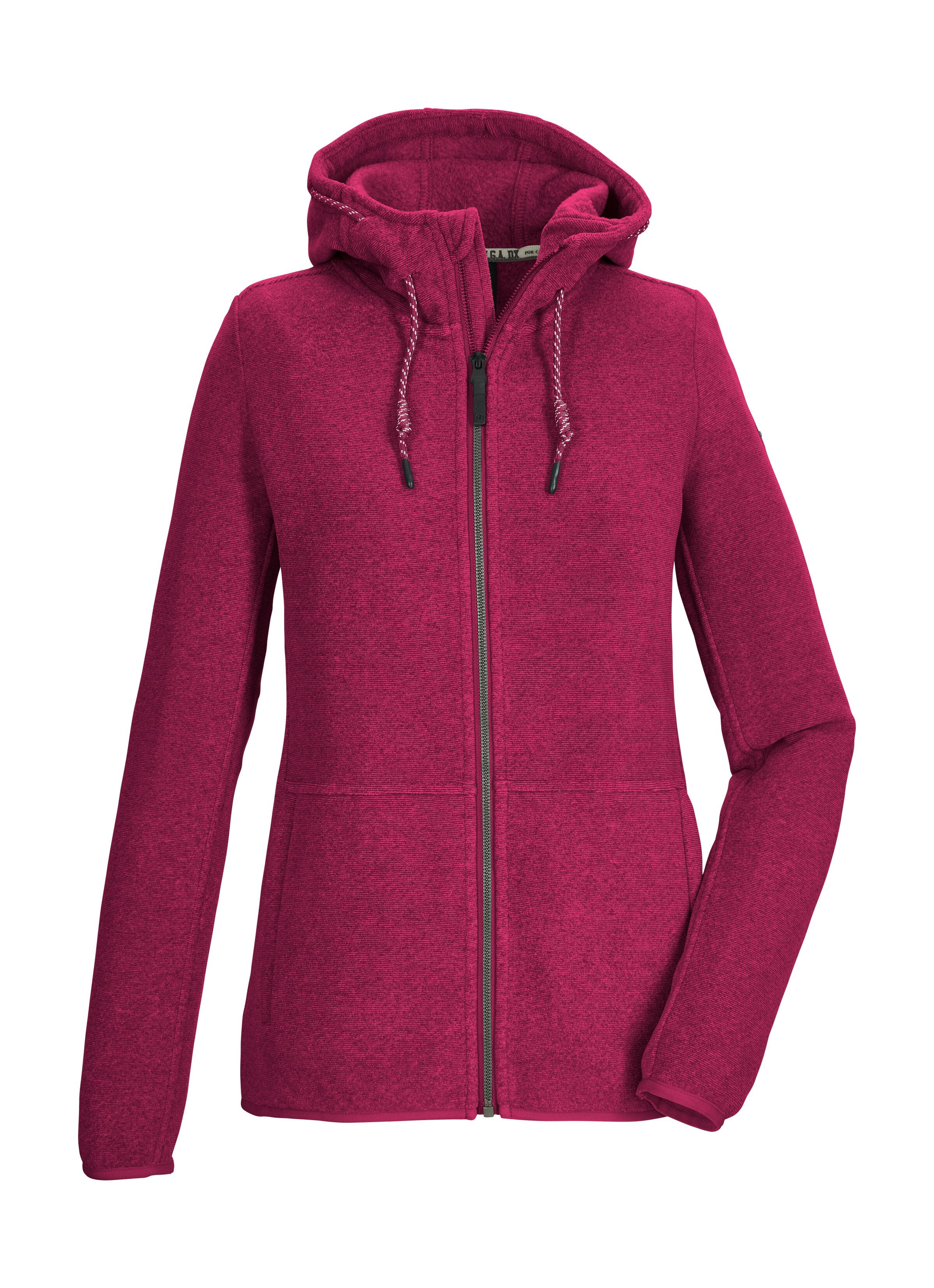 G.I.G.A. DX by killtec Fleecejacke GW 19 WMN KNTFLC JCKT Leichte Damen Strickfleecejacke mit Kapuze und Kinnschutz