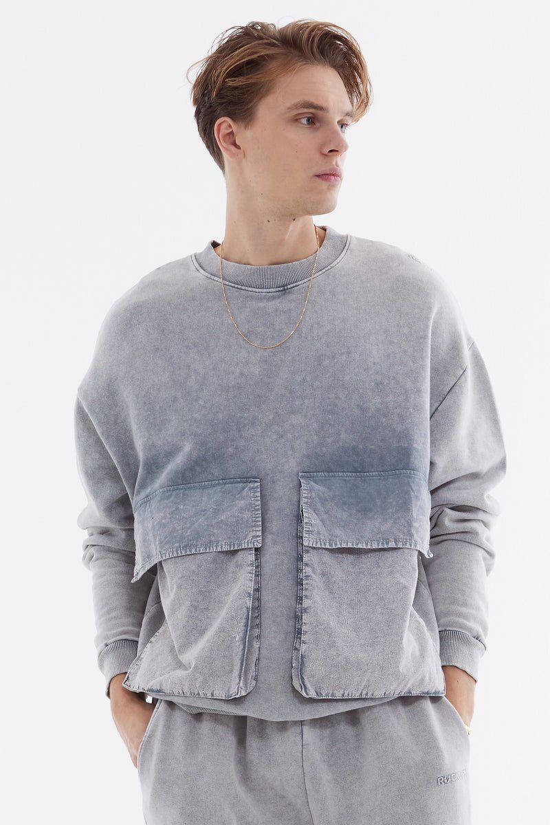 Rockupy Sweatshirt Big Pocket 1-tlg) (1, Sweatshirt