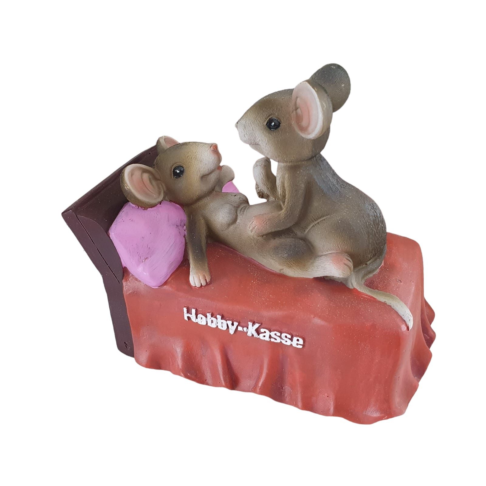 Aspinaworld Spardose Deko Spardose Mäuse im Bett 13 cm