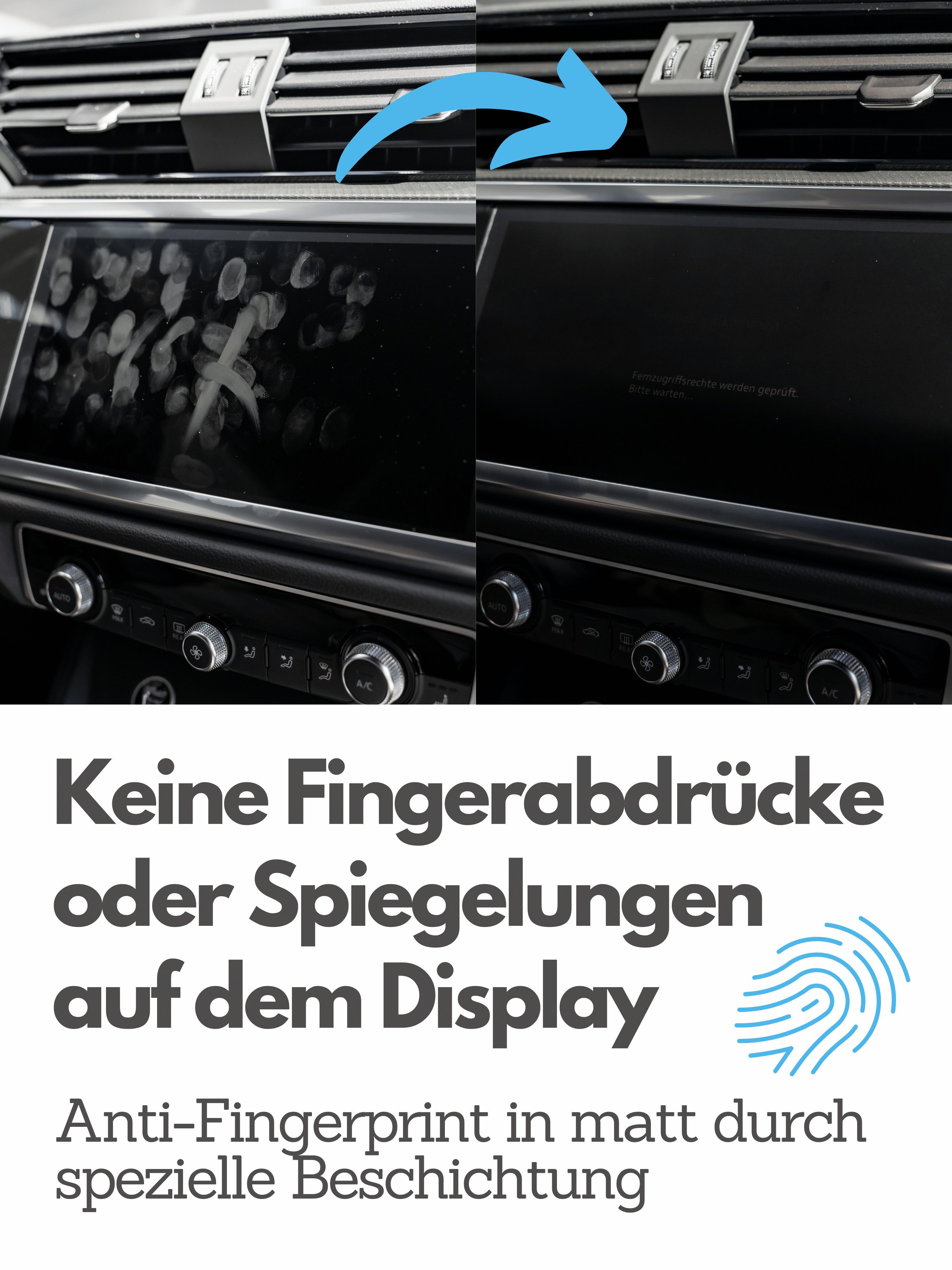DISSKIN Displayschutzfolie DISSKIN Displayschutzfolie für Audi Q3 / RSQ3 ab 2019 MATT für Audi Q3 / RSQ3 ab 2019 Display, 1 Stück