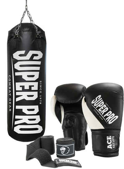 Super Pro Boxsack SET Water Air Bag (Set, mit Bandagen, mit Boxhandschuhen)