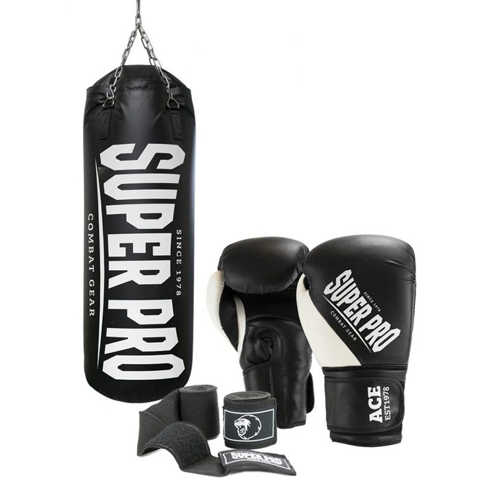 Super Pro Boxsack SET Water Air Bag (Set mit Bandagen mit Boxhandschuhen)