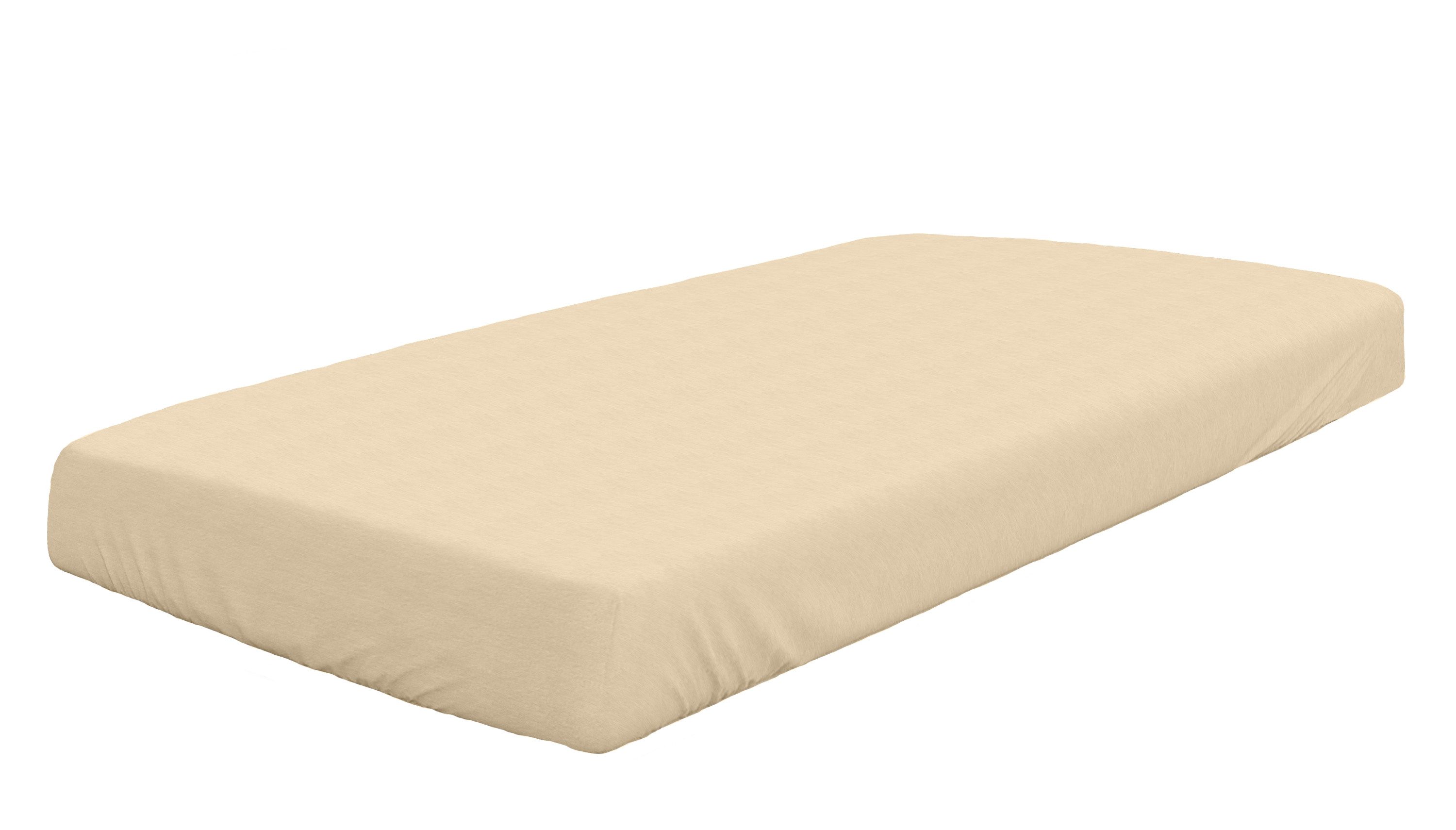 Dormisette Spannbettlaken DORMISETTE Spannbetttuch Biber ecru BL 180x200 cm weiß Spannbettlaken