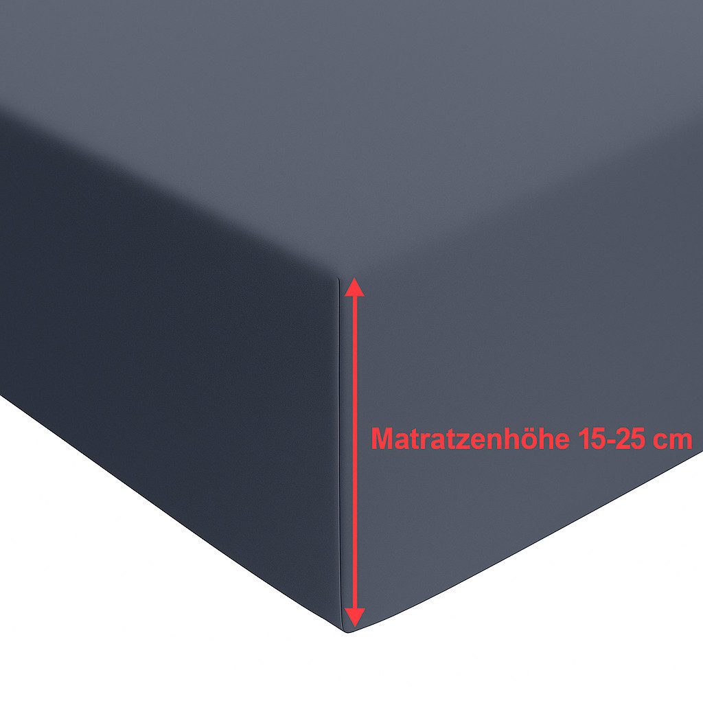 ALARA HOME Spannbettlaken 180x200 Baumwolle 100% Spannbetttuch Bettlaken Jersey 140x200, 90x200, Spannbetttuch,145 g/m², Topper,Rundumgummi, Atmungsaktiv – Bild 4 von 4