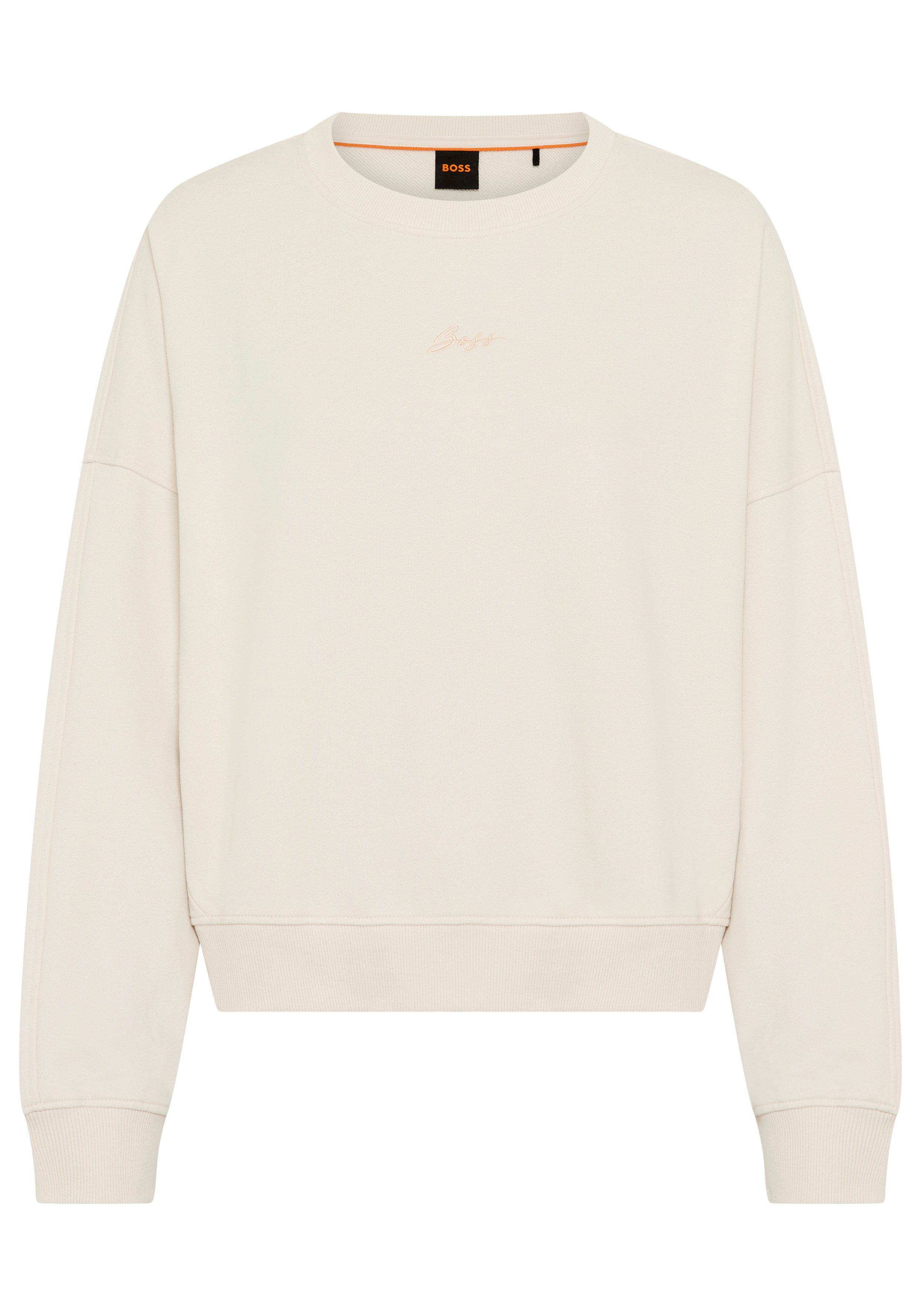 BOSS ORANGE Sweater Ever Premium Damenmode mit Logostickerei, aus Baumwolle