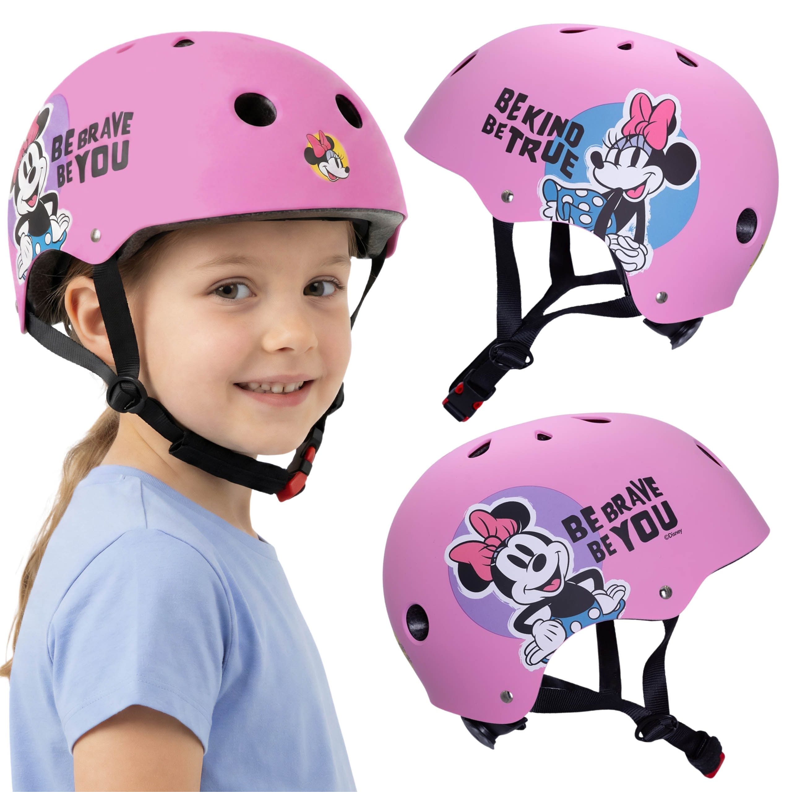 Fahrradhelm Disney Minnie Mouse Kinder Fahrradhelm rosa, verstellbar 52–56 cm