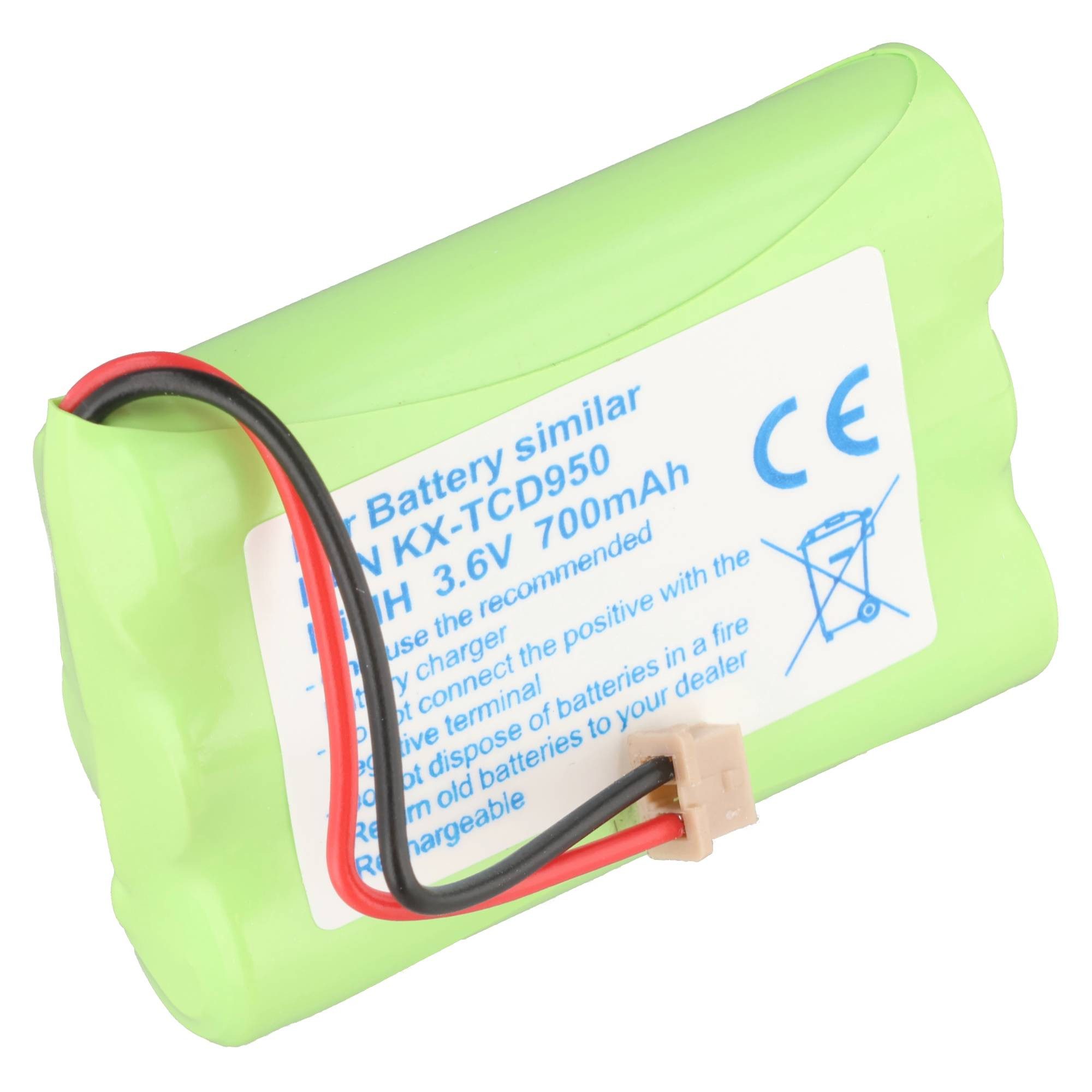 AccuCell AccuCell Akku passend für Panasonic KX-TCD950 Akku, KX-TCD960, KX-TCD Akku 700 mAh (3,7 V)