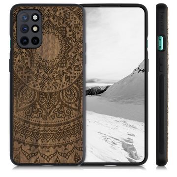 kwmobile Handyhülle Holz Schutzhülle für OnePlus 8T, Hülle kompatibel mit OnePlus 8T - Handyhülle TPU Cover Bumper Case