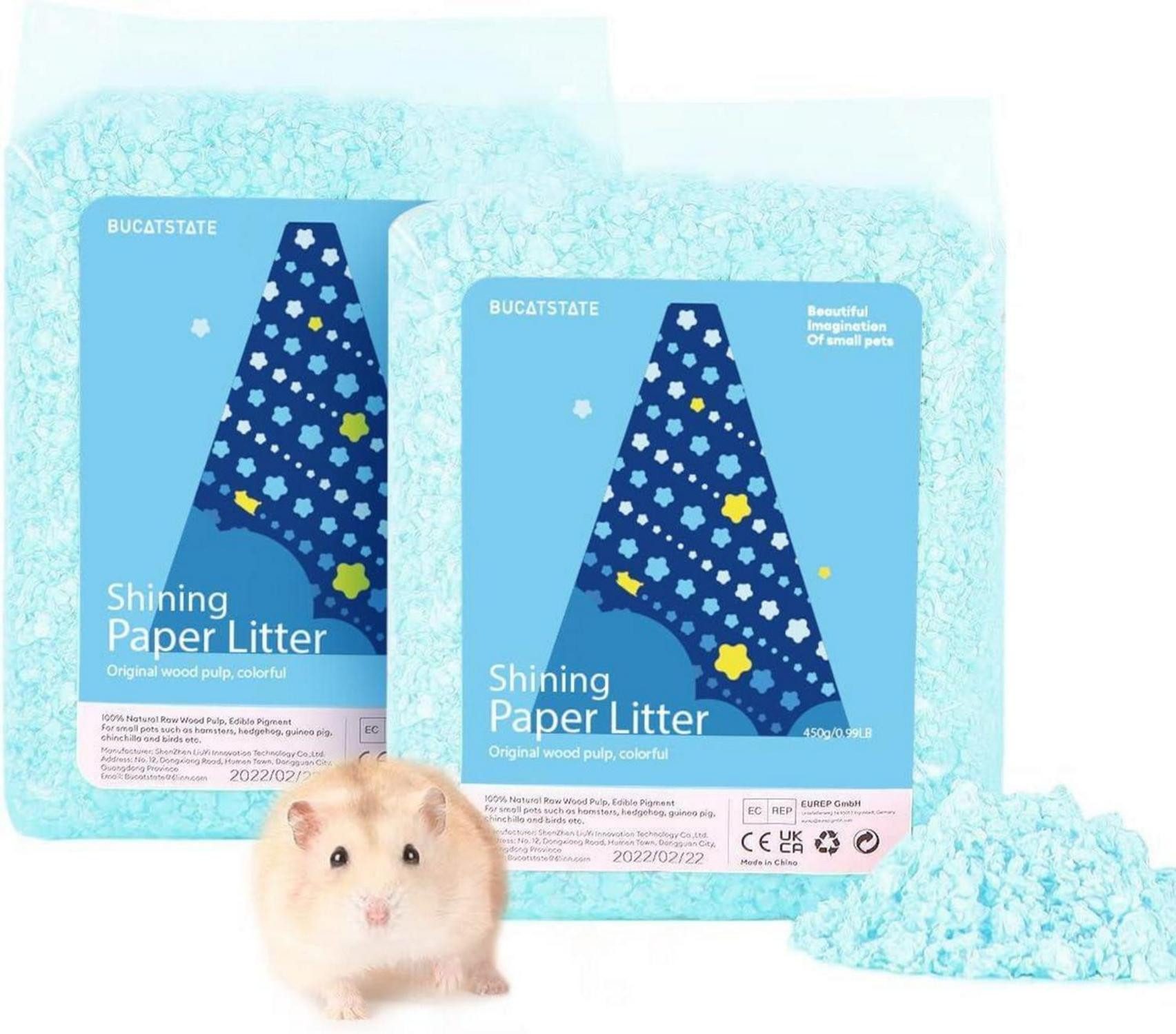 Kleintierkäfig Hamster Streu Bunt 900g Staubfrei Meerschweinchen Toiletten Streu