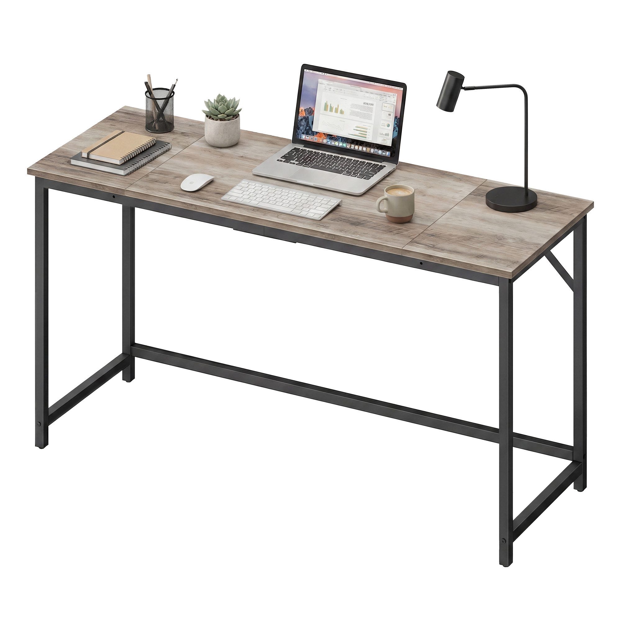VASAGLE Schreibtisch Tisch Computertisch, Bürotisch, 80/100/120/135/140/160 cm, moderner Stil