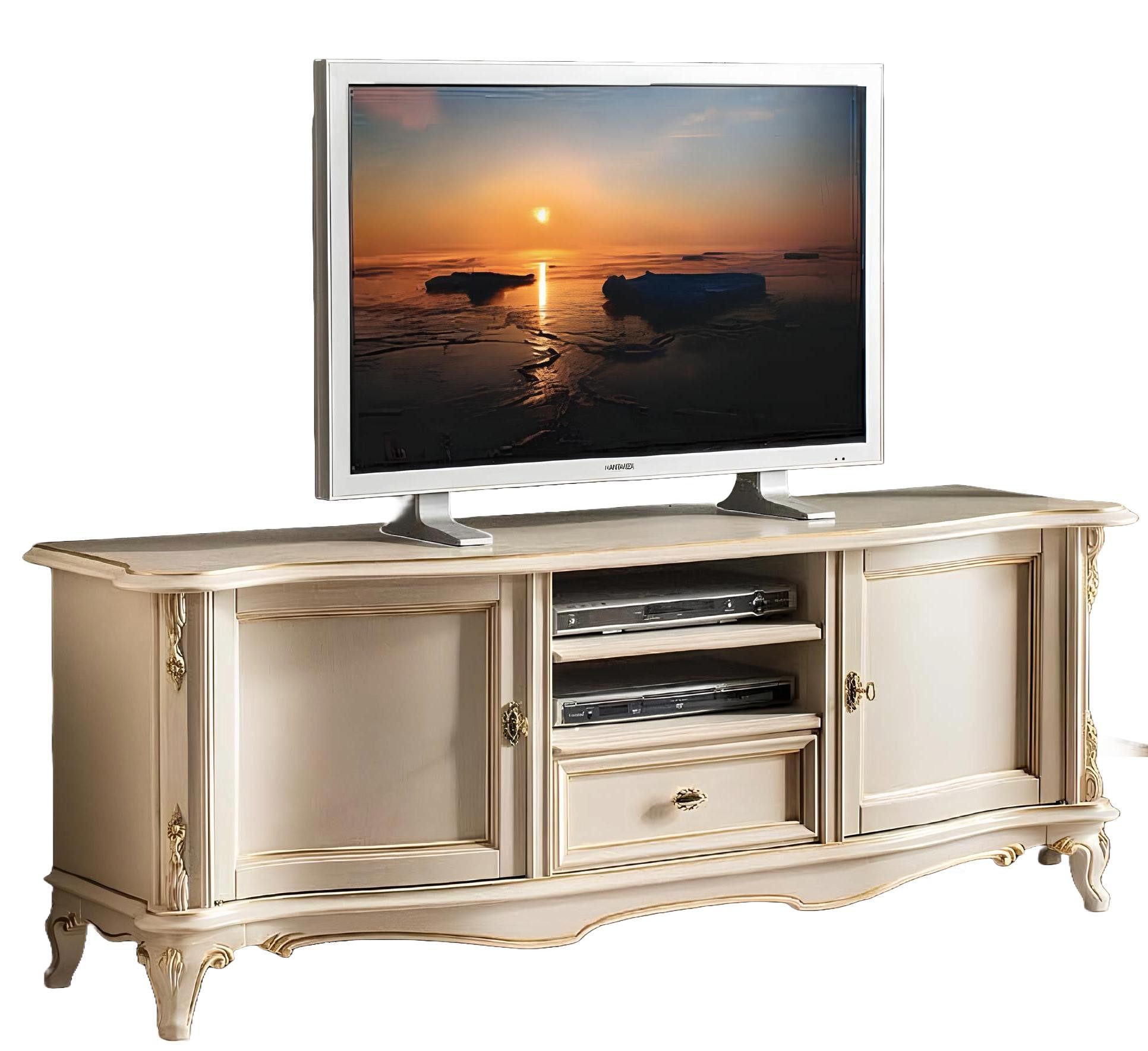 Xlmoebel TV-Schrank Moderner TV-Lowboard mit großzügigem Stauraum in Holzoptik (1-St., TV-Schrank) Hergestellt in Europa