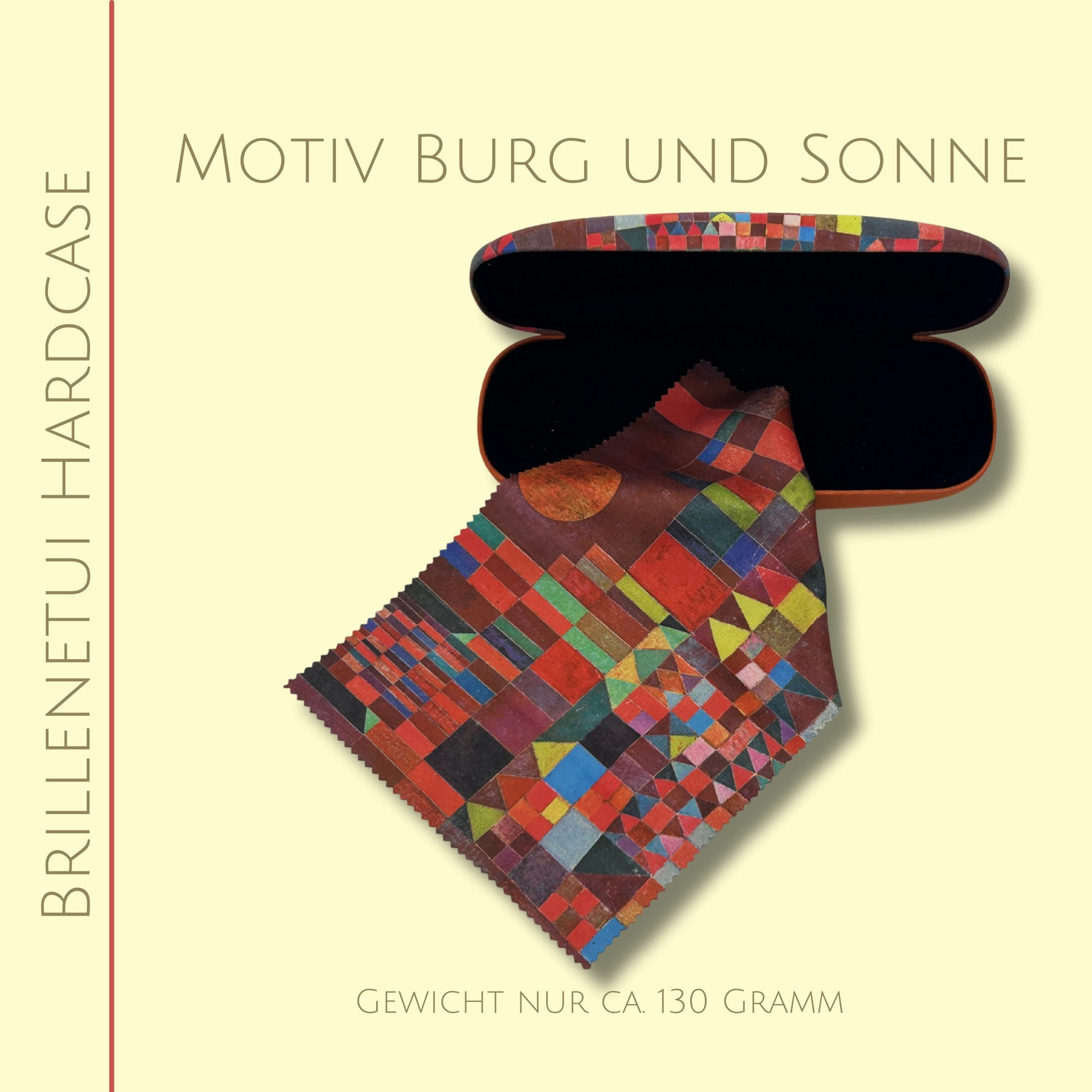 Fridolin Brillenetui Brillenetui Hardcase mit Stoffbezug und Reinigungstuch aus Mikrofaser