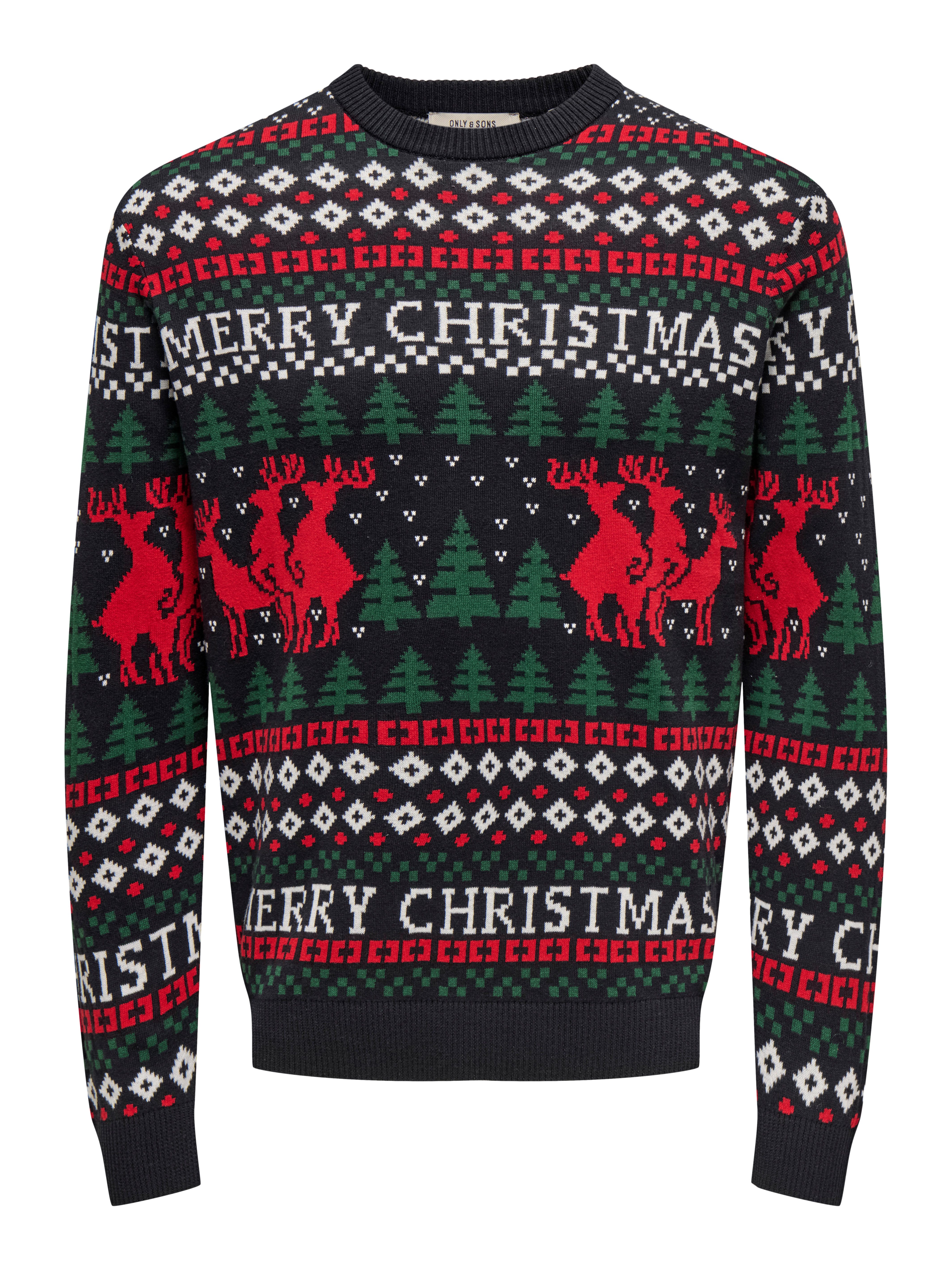 ONLY & SONS Rundhalspullover ONSX-MAX REG DEER CREW KNIT günstig online kaufen