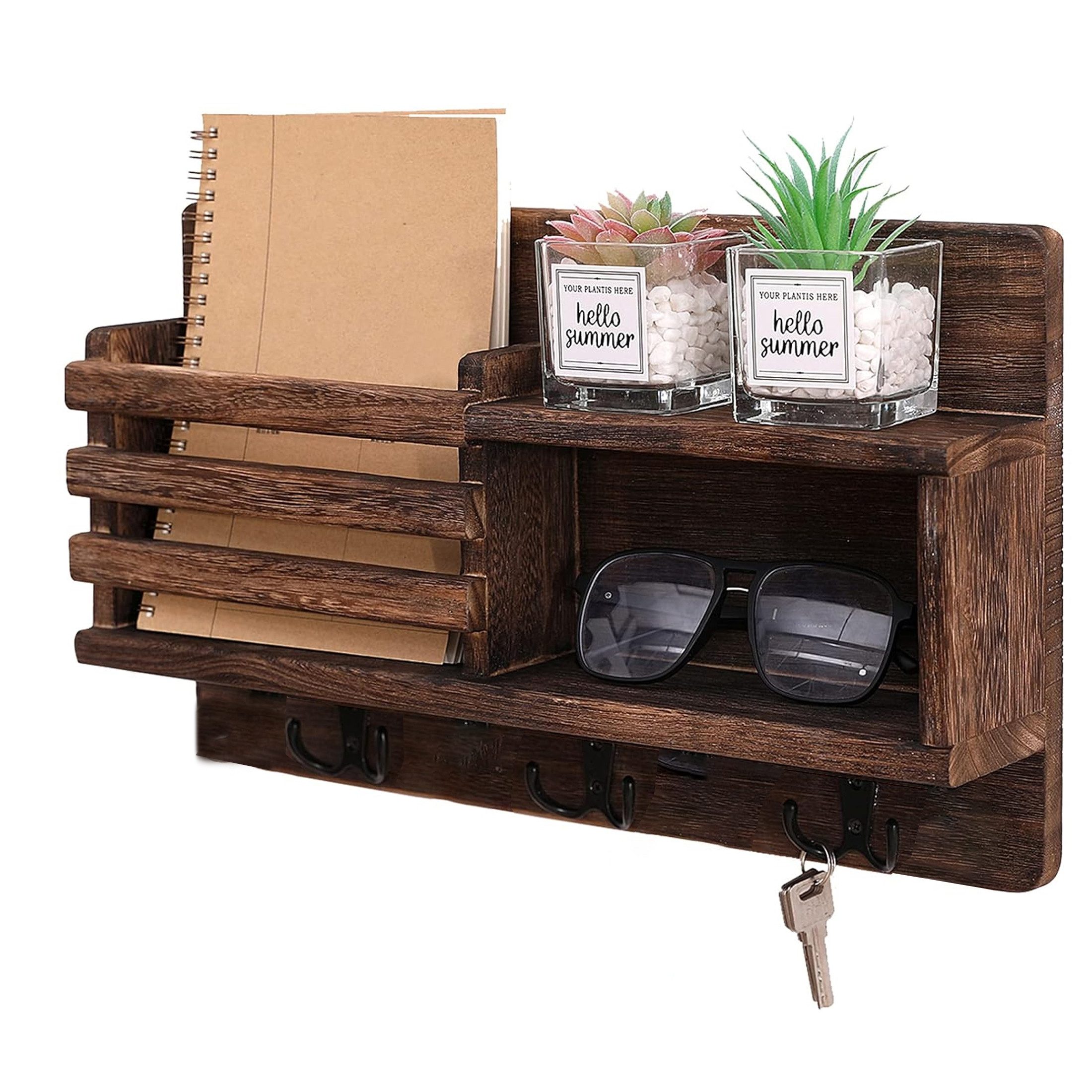 Masbekte Schlüsselbrett Schlüsselhalter aus Holz, Hängend, günstig online kaufen
