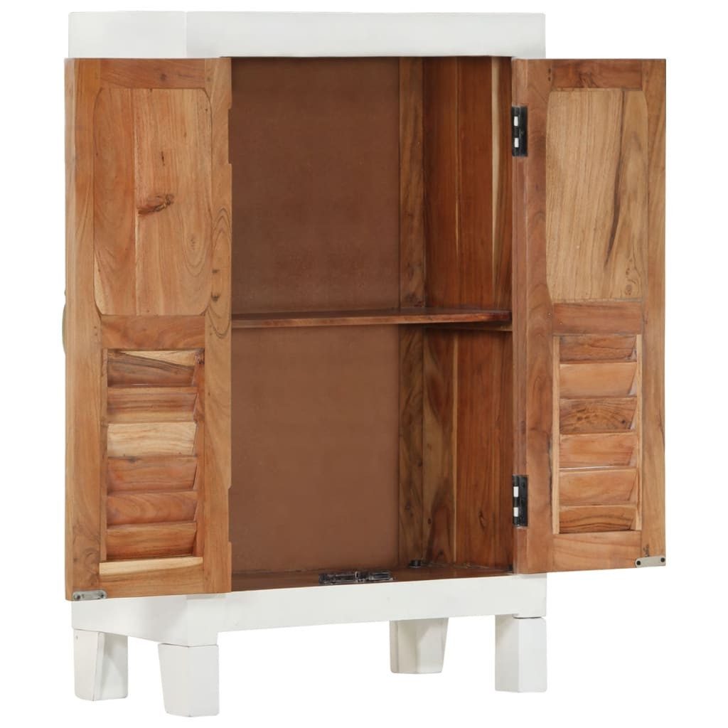 vidaXL Sideboard Sideboard Weiß 55x30x90 cm Massivholz (1 St)