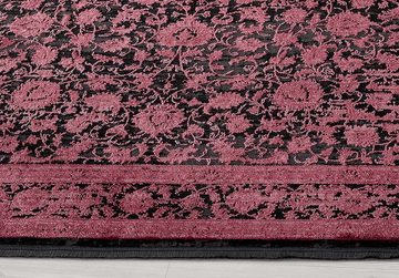Teppich Vintage-Teppich Bro-Ziegler aus reinem Polyester, TaraCarpet, rechteckig, Höhe: 10 mm, moderner edler BOHO Vintage rot Wohnzimmer Schlafzimmer 080x150 cm