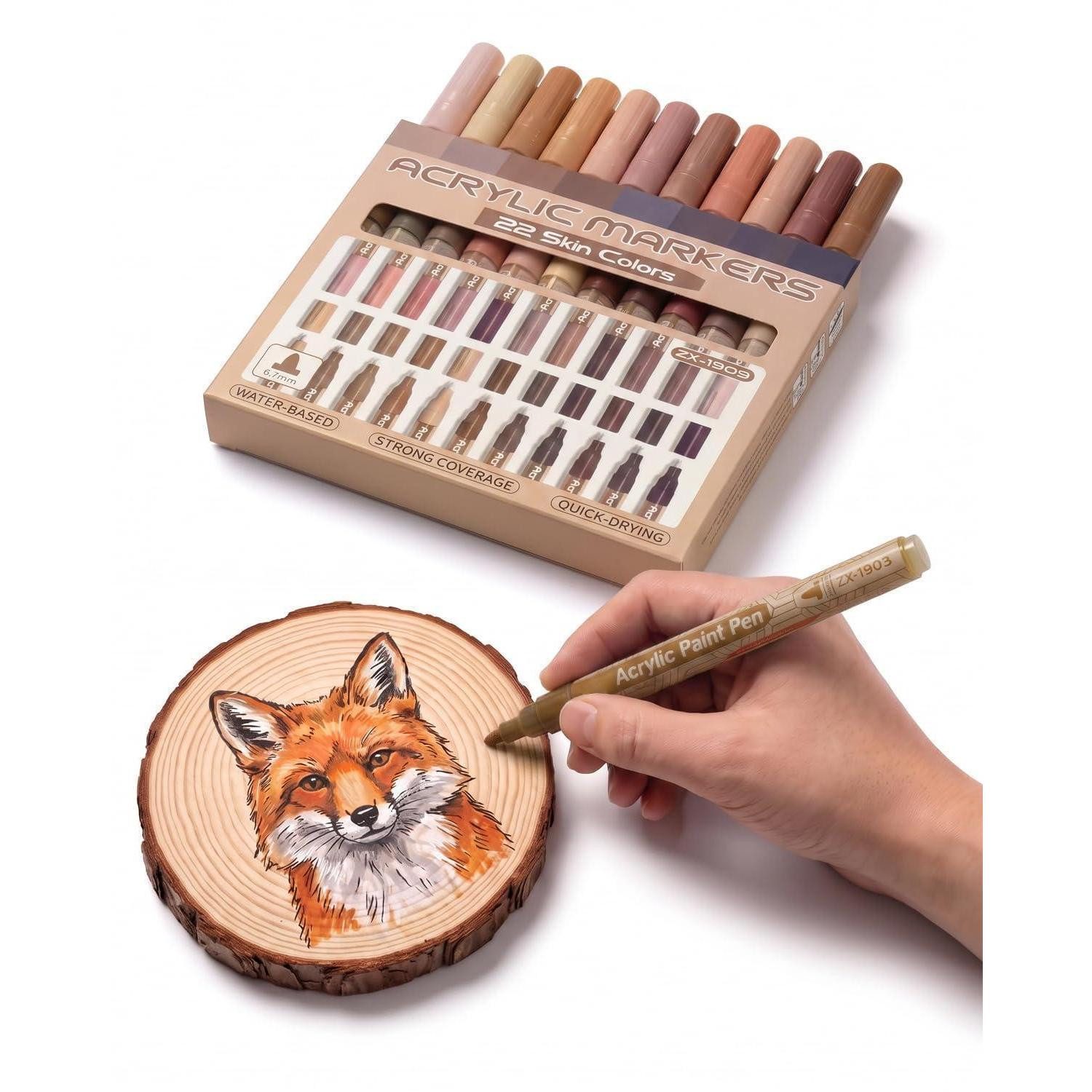 LuxusKollektion Marker Acrylmarker Hauttöne Set 22er Pack 0,7mm Feinspitze